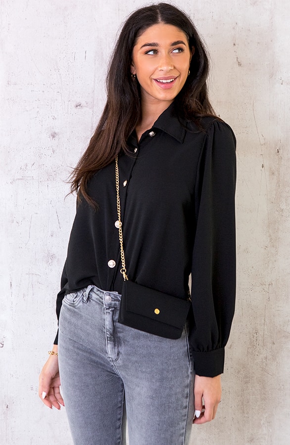 Mini Bag Met Chain Zwart – shoparchief, foto 2