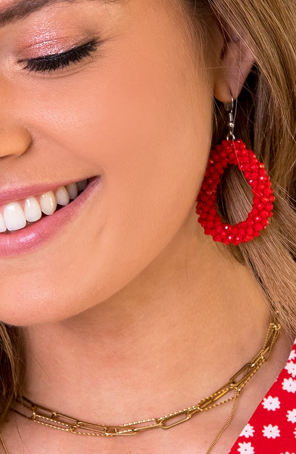 Oval Red Oorbellen – shoparchief