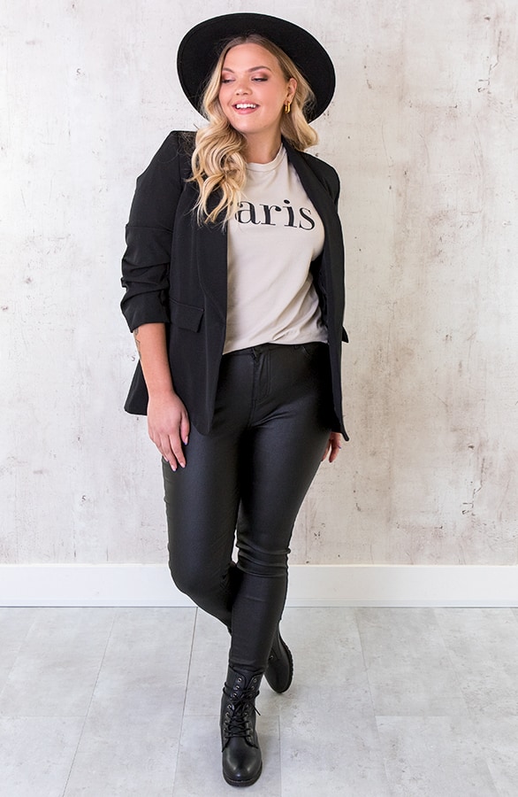 Paris Top Oversized Taupe – shoparchief, foto 5