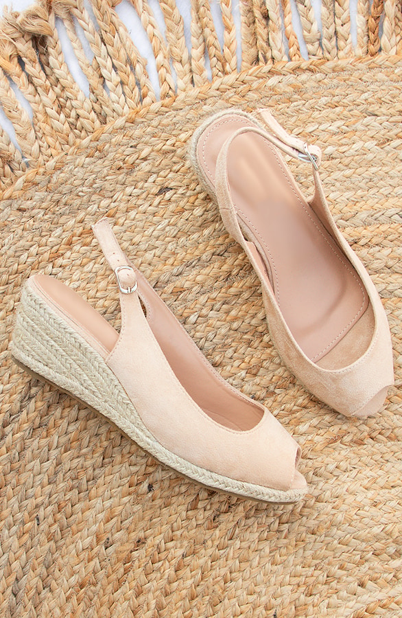 Peeptoe Sleehakken Beige – shoparchief