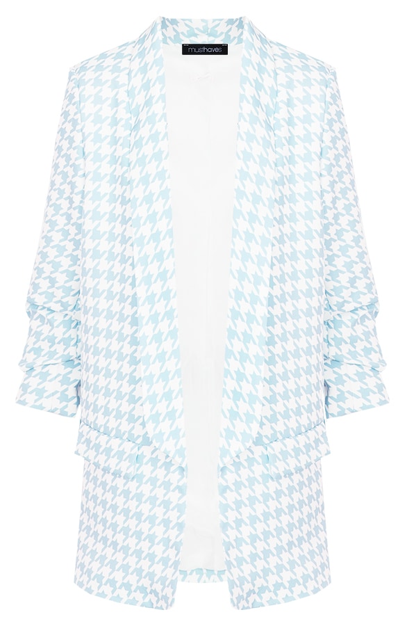 Pied De Poule Blazer Babyblauw – shoparchief, foto 6