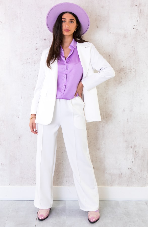 Satijnen Blouse Lila – shoparchief, foto 7