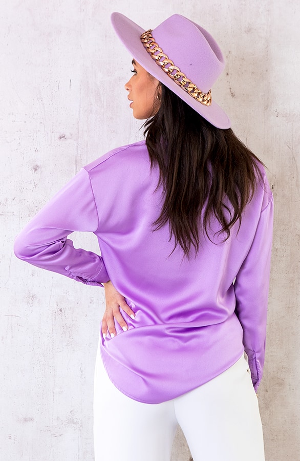 Satijnen Blouse Lila – shoparchief, foto 5