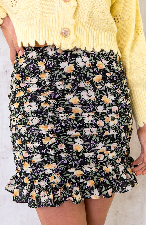 Smocked Rok Print Lemon – shoparchief