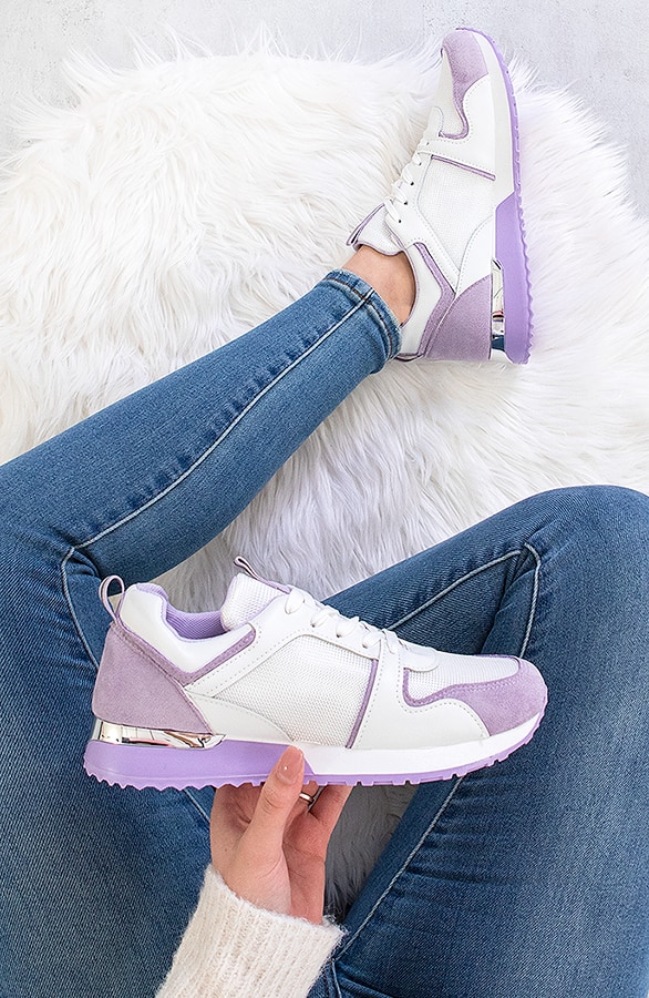 Sneakers Favorite Wit Lila – shoparchief