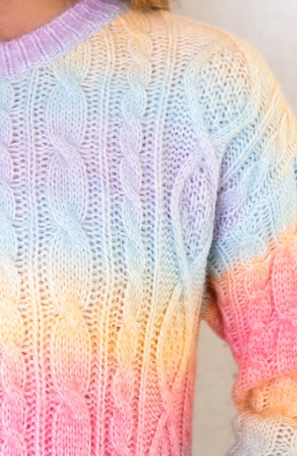 Tie Dye Gebreide Trui Rainbow – shoparchief, foto 5
