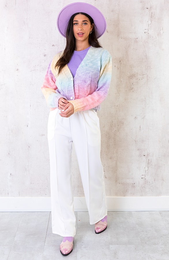 Tie Dye Kabel Knopen Vest – shoparchief, foto 2