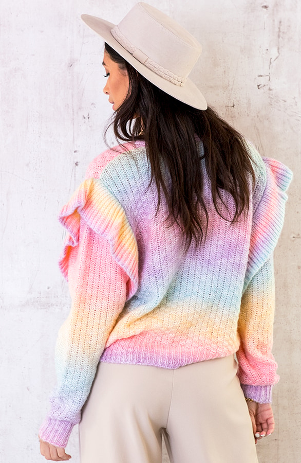 Tie Dye Ruffle Vest Pastel – shoparchief, foto 3
