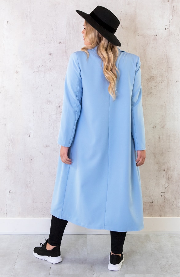 Ultra Long Blazer Blauw – shoparchief, foto 6