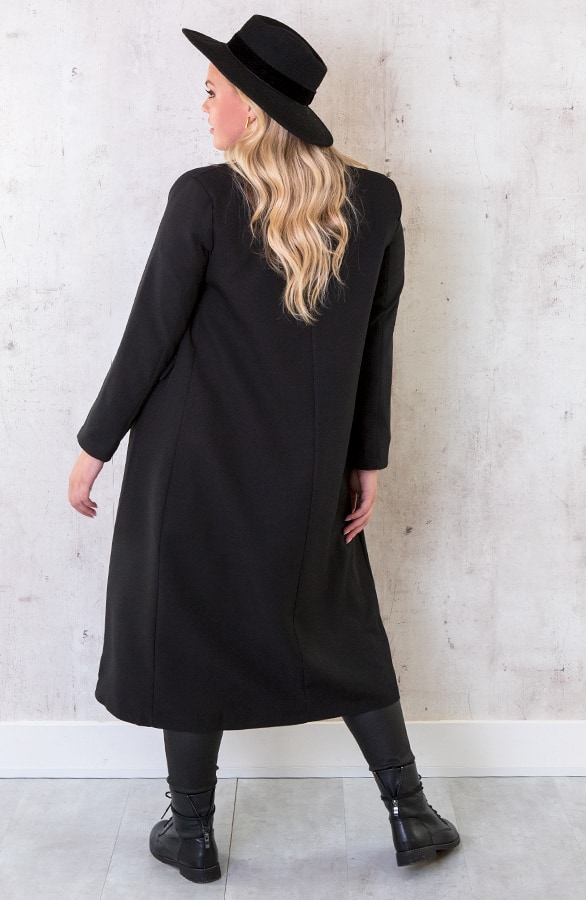 Ultra Long Blazer Zwart – shoparchief, foto 7