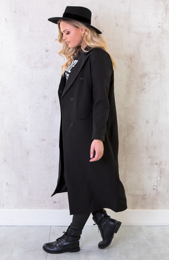 Ultra Long Blazer Zwart – shoparchief, foto 6