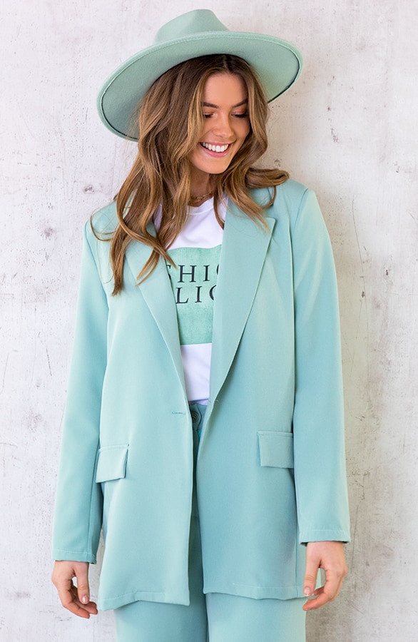 Ultra Oversized Blazer Mint – shoparchief