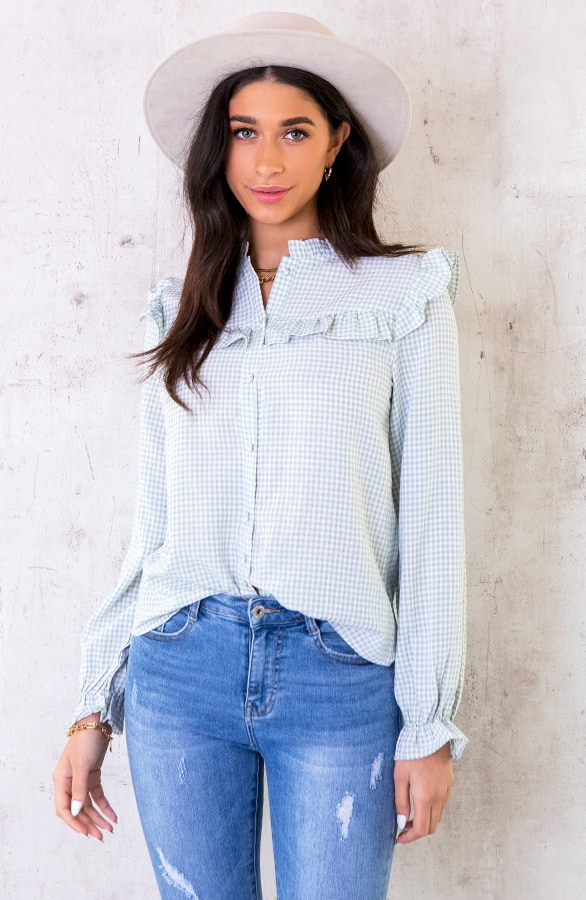 Vichy Blouse Mint – shoparchief