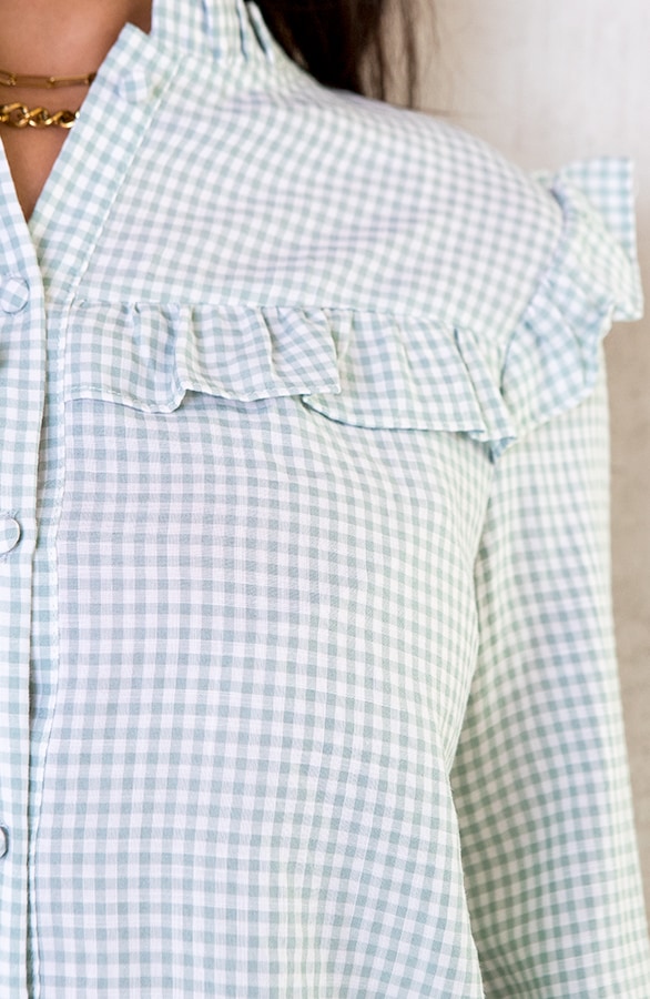 Vichy Blouse Mint – shoparchief, foto 4
