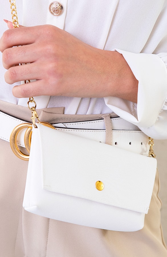 Mini Bag Met Chain Wit – shoparchief