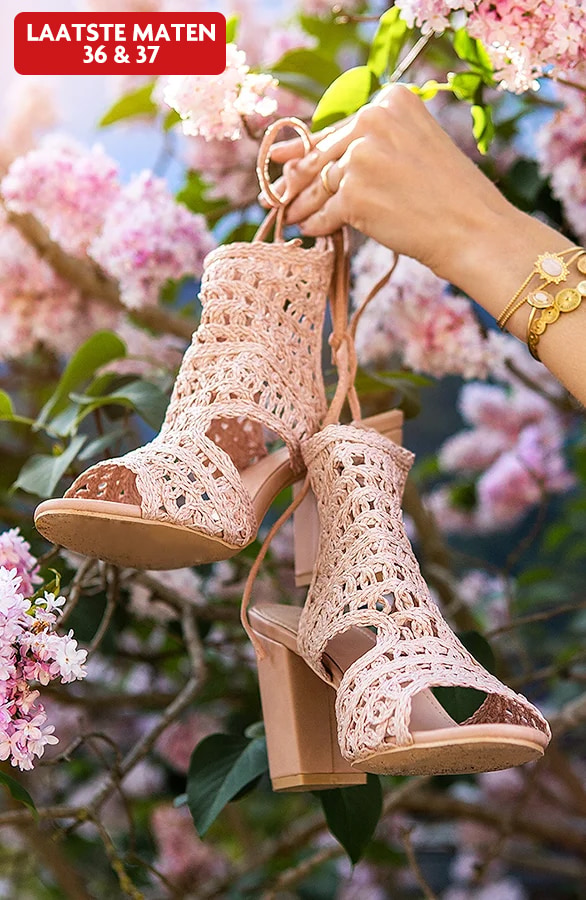 Hakken Gevlochten Dames Roze – shoparchief