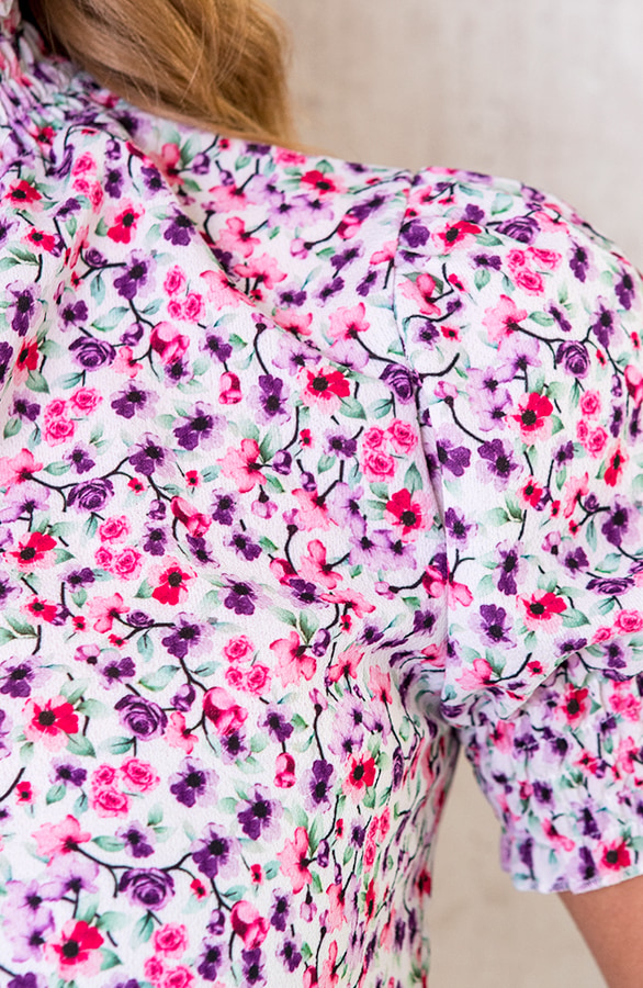 Bloesem Print Col Top Multicolor – shoparchief, foto 3