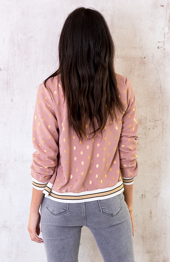 Bomber Jasje Metallic Feathers Oud Roze – shoparchief, foto 5