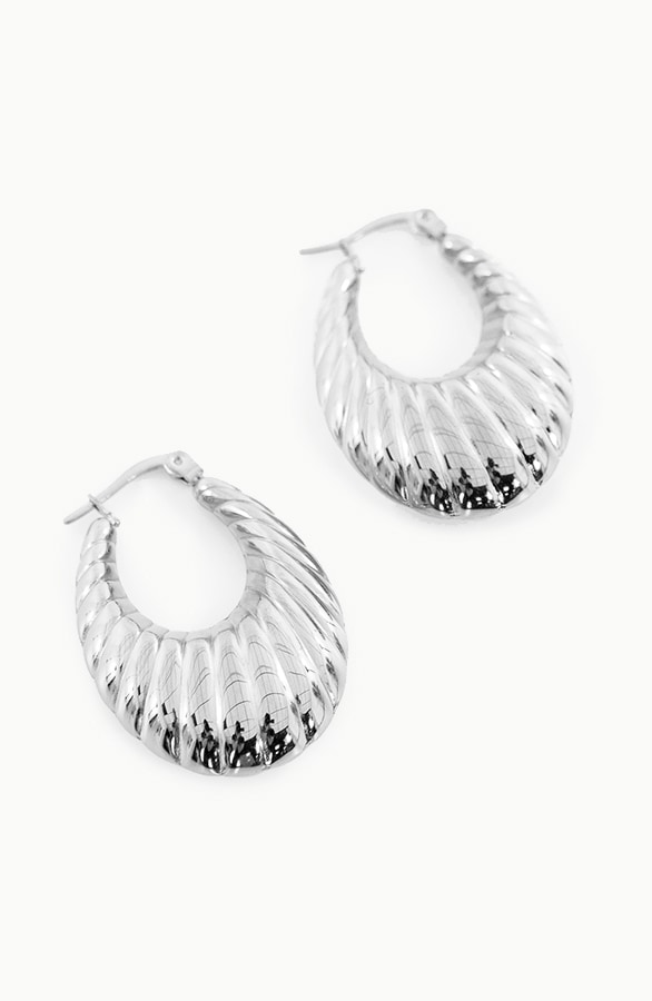 Croissant Oorbellen Zilver – shoparchief