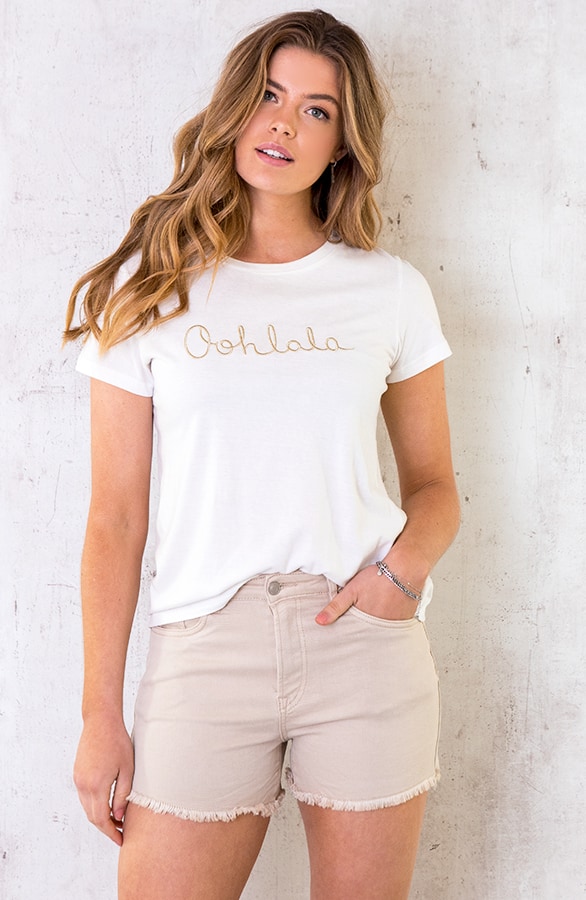 Oohlala T-shirt Wit Goud – shoparchief, foto 7