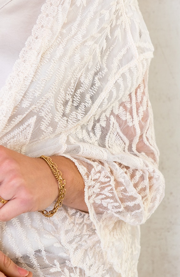 Kanten Kimono Boho 2.0 Beige – shoparchief, foto 4