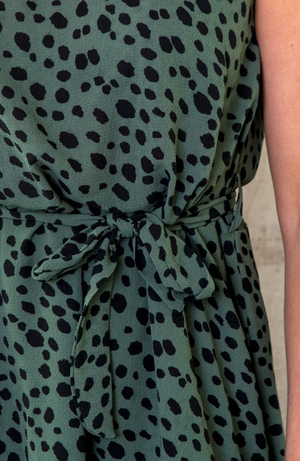 Halter Jurk Met Cheetahprint Army – shoparchief, foto 4