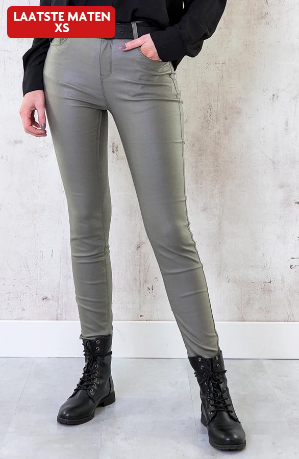 High Waist Coating Jeans Army – shoparchief