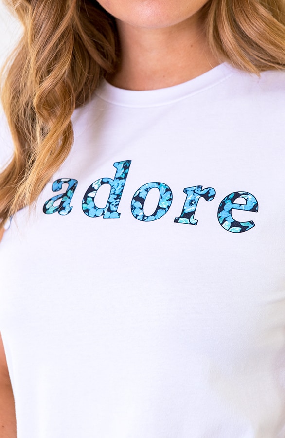 J'adore Bloemen Top Blauw – shoparchief, foto 5