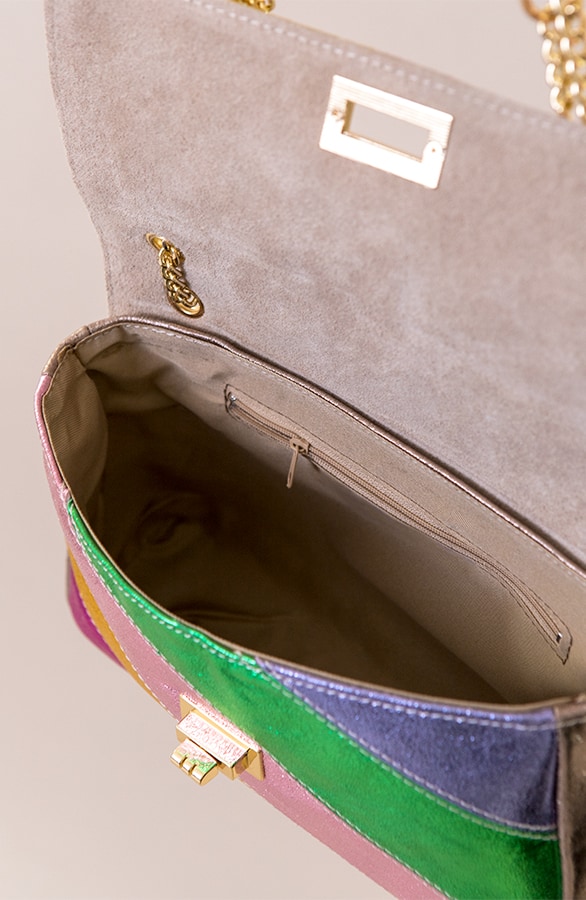 Leather Rainbow Clip Bag – shoparchief, foto 5