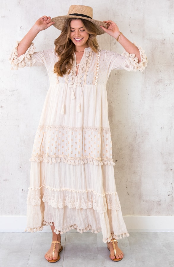 Maxi Katoenen Boho Jurk – shoparchief, foto 2
