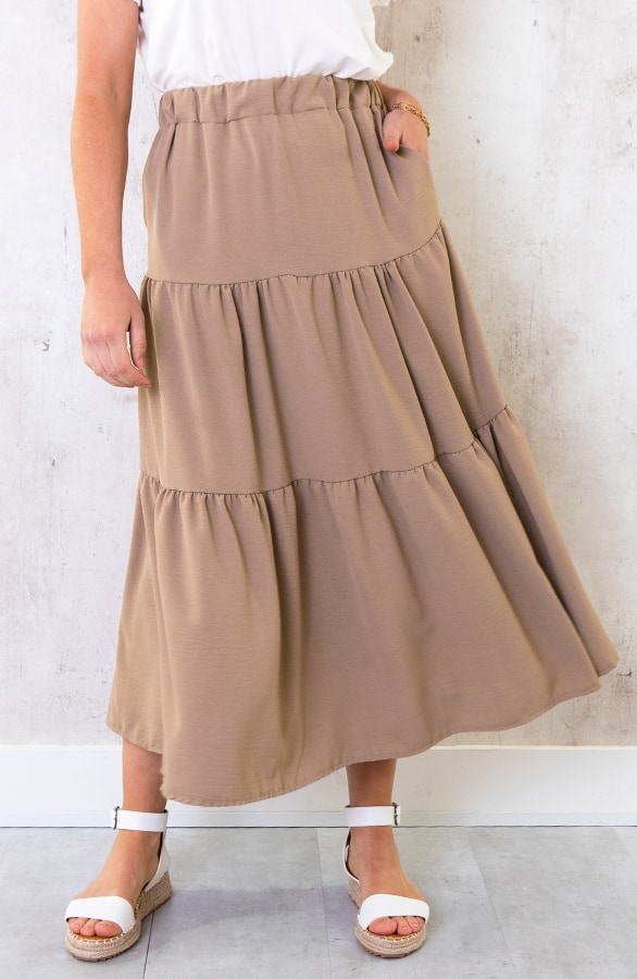 Midi Rok Monaco Camel – shoparchief