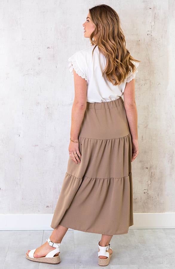 Midi Rok Monaco Camel – shoparchief, foto 5