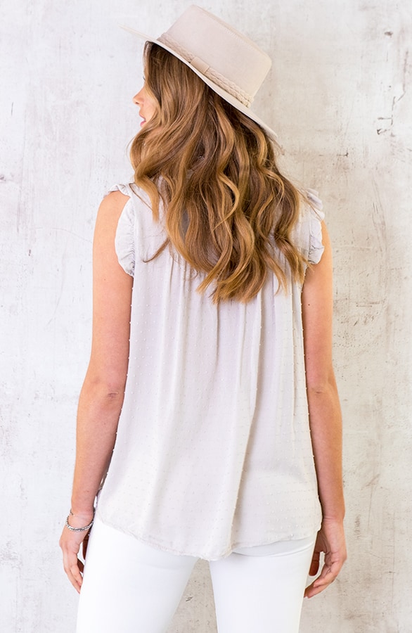 Embroidery Blouse Oversized Beige – shoparchief, foto 5