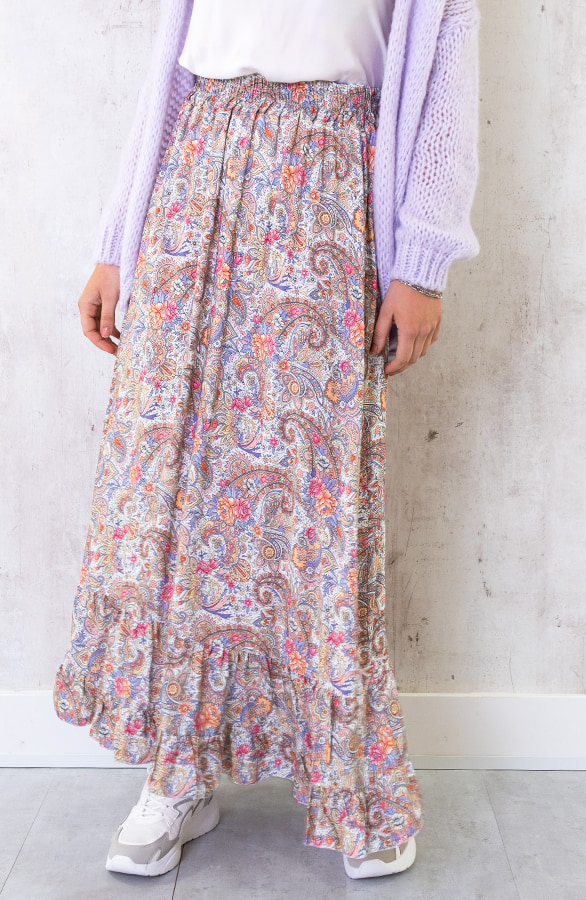 Paisley Maxi Rok Light Blue – shoparchief