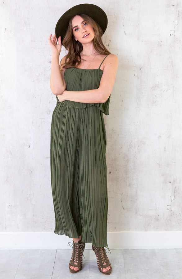 Plisse Jumpsuit Army – shoparchief, foto 2