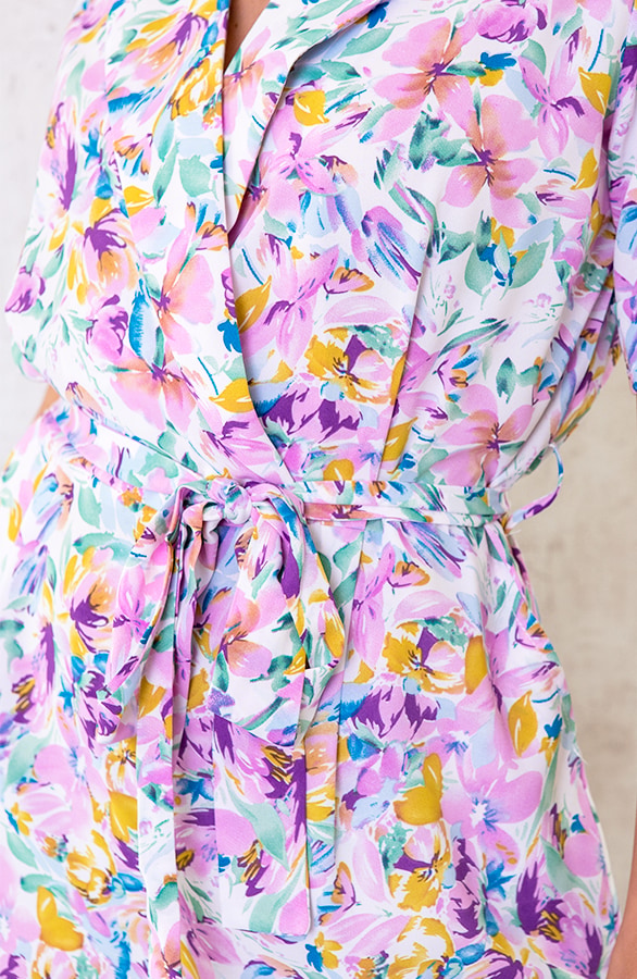 Jumpsuit Bloemen Lila – shoparchief, foto 3