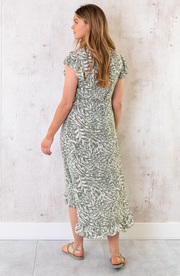 Leaves Jurk Midi Groen – shoparchief, foto 5