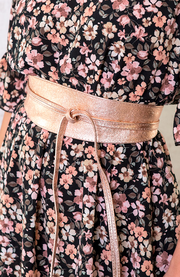 Leder Wickelgürtel Metallic Roségold, Shoparchiv, Foto 4