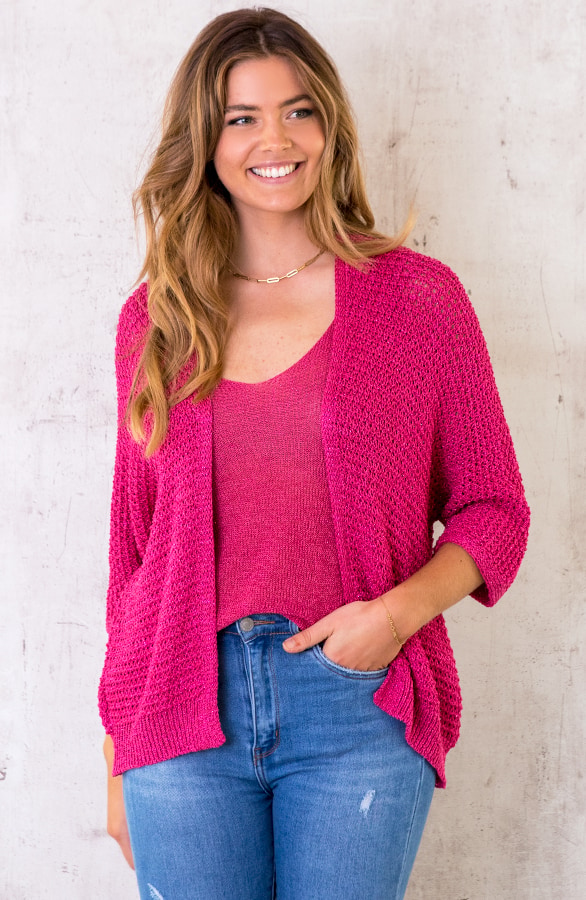 Lurex Top Loose Fit Fuchsia – shoparchief, foto 6