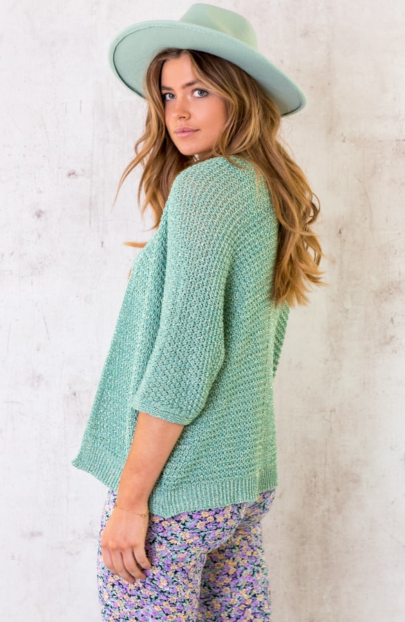 Lurex Vest Loose Fit Mint – shoparchief, foto 3