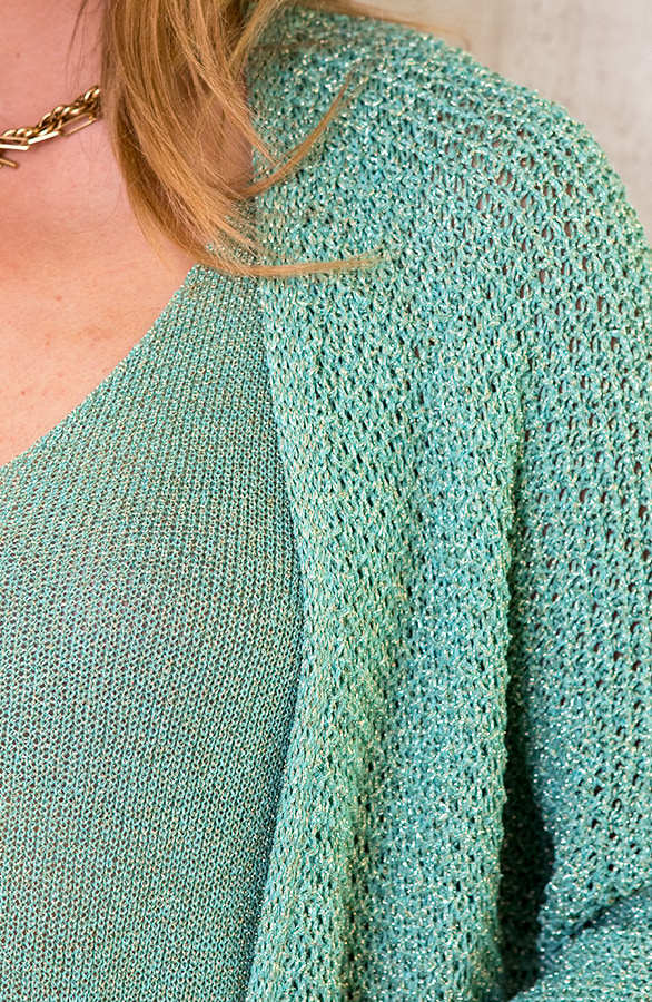 Lurex Vest Loose Fit Mint – shoparchief, foto 4
