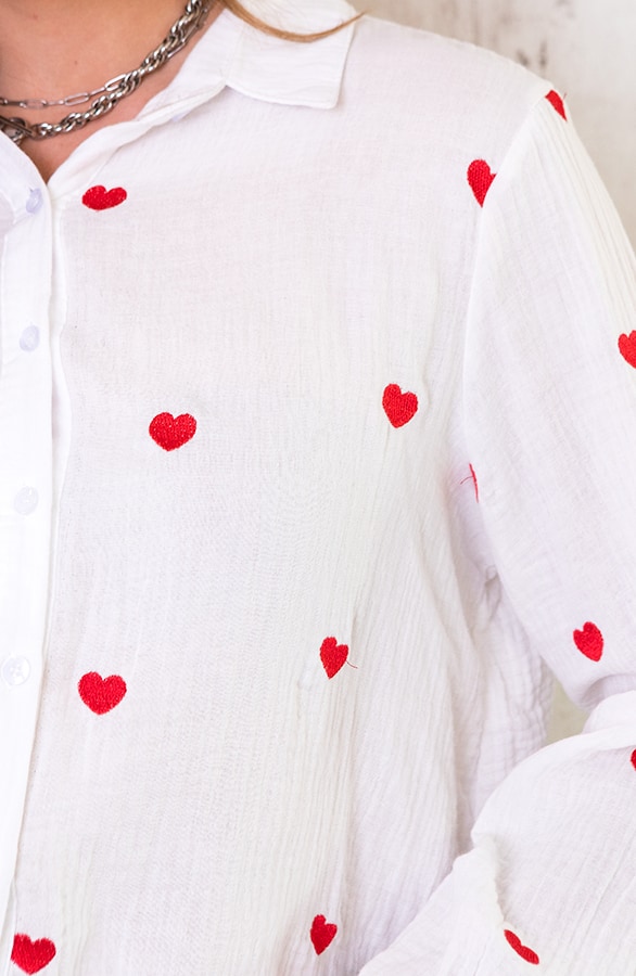Luxe Hartjes Blouse Rood – shoparchief, foto 5