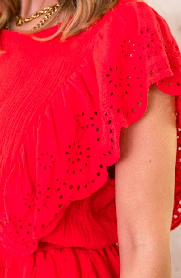 Marant Linnen Dress Koraalrood – shoparchief, foto 4
