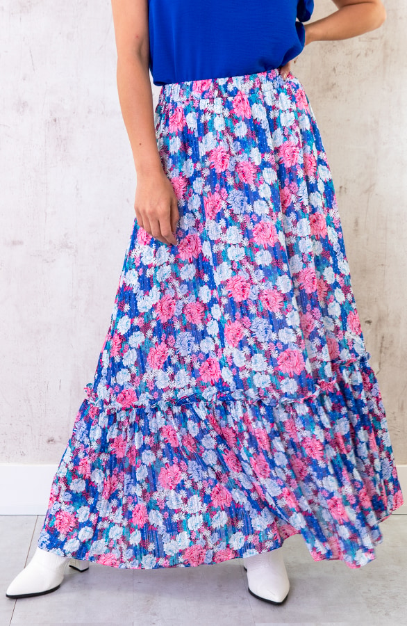 Maxi Rok Floral Blauw – shoparchief, foto 2