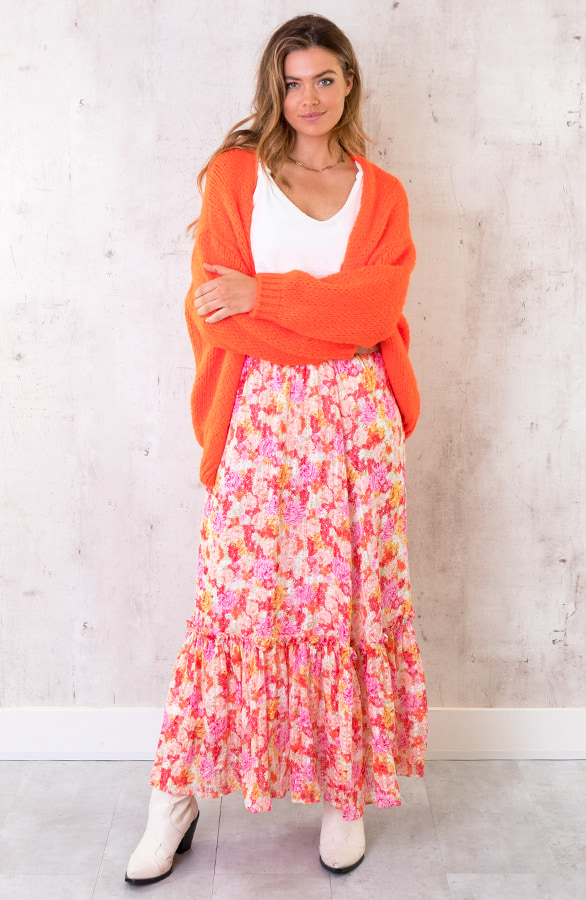 Maxi Rok Floral Fuchsia – shoparchief, foto 3
