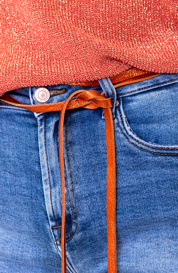 Metallic Wikkelriem Oranje – shoparchief, foto 2