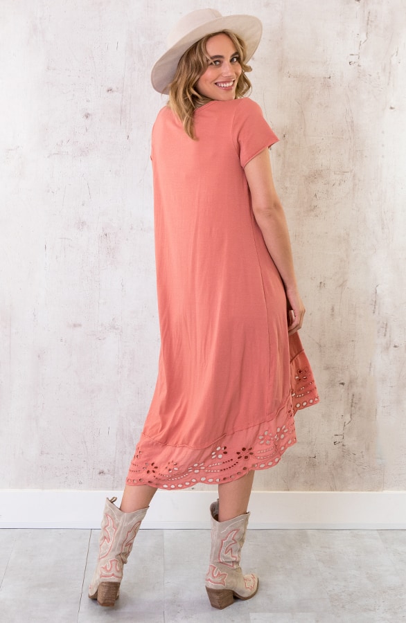 Oversized Katoenen Embroidery Jurk Dust – shoparchief, foto 4
