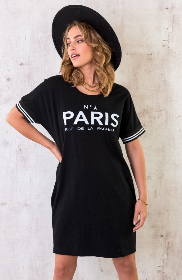 Oversized Tuniek Paris Zwart – shoparchief, foto 6