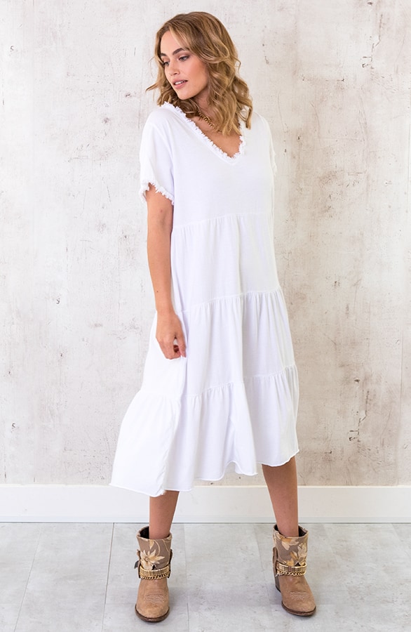 Oversized Washed Jurk Ecru – shoparchief, foto 4