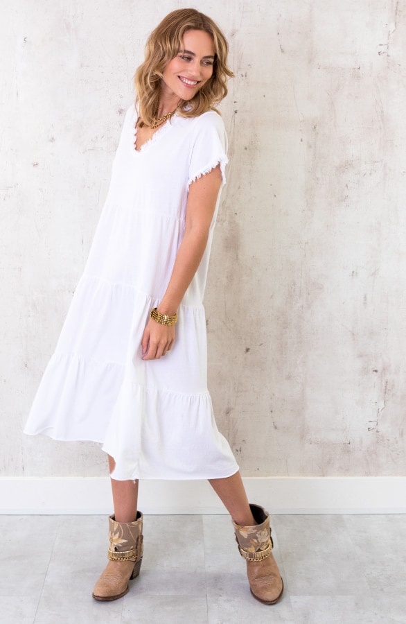 Oversized Washed Jurk Ecru – shoparchief, foto 5